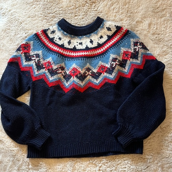 J. Crew Sweaters - J crew Zigzag Fair Isle Wool/Alpaca Sweater